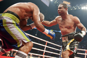Jean Pascal (R) of Canada punches Bernar
