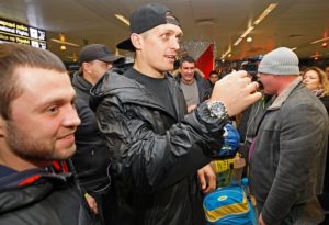 Ukrainian boxer Oleksandr Usyk in Kiev