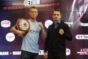 Britain Boxing - Terry Flanagan & Petr Petrov Head-to-Head Press Conference - Etihad Campus, Manchester - 15/2/17 Terry Flanagan and Petr Petrov pose after the press conference Action Images via Reuters / Carl Recine Livepic EDITORIAL USE ONLY.